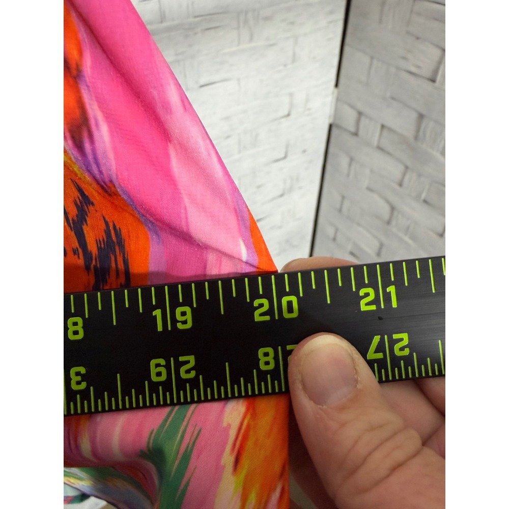 Athleta Womens Dress Midi Ikat Print Sleeveless Tassel tie Back Colorful Summer - Picture 12 of 13